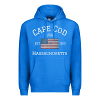 True Royal cape cod massachusetts american flag usa travel vintage pullover hoodi Premium Hoodie - linhVisuals