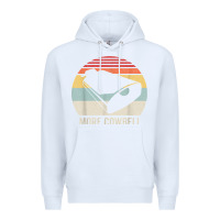White retro more cowbell shirt funny drummer gift vintage t shirt Premium Hoodie - linhVisuals