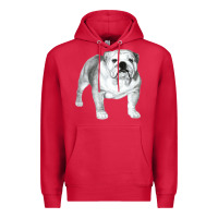 Cardinal English Bulldog Art Premium Hoodie - linhVisuals