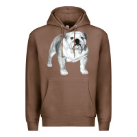 Chestnut English Bulldog Art Premium Hoodie - linhVisuals