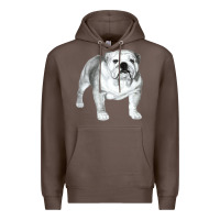 Coffee English Bulldog Art Premium Hoodie - linhVisuals