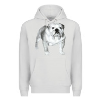 Dove Grey English Bulldog Art Premium Hoodie - linhVisuals
