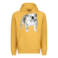 Mustard English Bulldog Art Premium Hoodie - linhVisuals