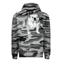 Slate Camo English Bulldog Art Premium Hoodie - linhVisuals