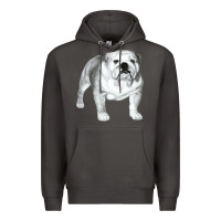 Smoke English Bulldog Art Premium Hoodie - linhVisuals