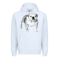 White English Bulldog Art Premium Hoodie - linhVisuals