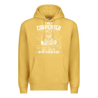 Antique Gold i can't fix stupid   funny carpentry woodworking carpenter t shirt Premium Hoodie - linhVisuals
