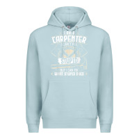 Blue Mist i can't fix stupid   funny carpentry woodworking carpenter t shirt Premium Hoodie - linhVisuals