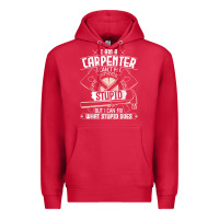 Cardinal i can't fix stupid   funny carpentry woodworking carpenter t shirt Premium Hoodie - linhVisuals