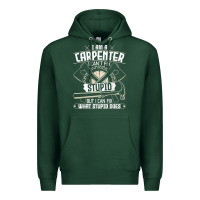Sports Green i can't fix stupid   funny carpentry woodworking carpenter t shirt Premium Hoodie - linhVisuals