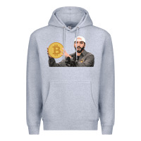 Heather Grey el salvador bitcoin bukele legal tender cryptocurrency btc t shirt Premium Hoodie - linhVisuals