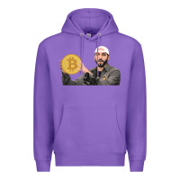 Purple el salvador bitcoin bukele legal tender cryptocurrency btc t shirt Premium Hoodie - linhVisuals