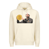 Sandshell el salvador bitcoin bukele legal tender cryptocurrency btc t shirt Premium Hoodie - linhVisuals