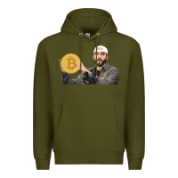 Army Green el salvador bitcoin bukele legal tender cryptocurrency btc t shirt Premium Hoodie - linhVisuals