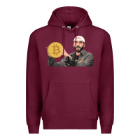 Burgundy el salvador bitcoin bukele legal tender cryptocurrency btc t shirt Premium Hoodie - linhVisuals