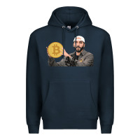 Navy el salvador bitcoin bukele legal tender cryptocurrency btc t shirt Premium Hoodie - linhVisuals