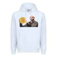 White el salvador bitcoin bukele legal tender cryptocurrency btc t shirt Premium Hoodie - linhVisuals