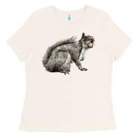 Bone Gray Squirrel Ladies Tee - LillyAllenDesigns