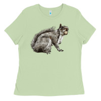 Matcha Gray Squirrel Ladies Tee - LillyAllenDesigns