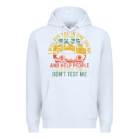 White i will put you in the trunk and help people funny saying t shirt Premium Hoodie - linhVisuals