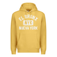 Antique Gold el bronx nueva york nyc gym style distressed white print t shirt Premium Hoodie - linhVisuals