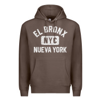 Coffee el bronx nueva york nyc gym style distressed white print t shirt Premium Hoodie - linhVisuals