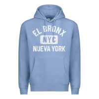 Colony Blue el bronx nueva york nyc gym style distressed white print t shirt Premium Hoodie - linhVisuals