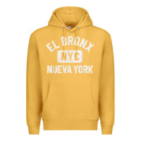Mustard el bronx nueva york nyc gym style distressed white print t shirt Premium Hoodie - linhVisuals