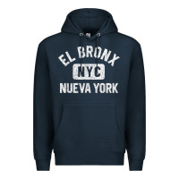 Navy el bronx nueva york nyc gym style distressed white print t shirt Premium Hoodie - linhVisuals
