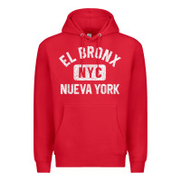 El Bronx Nueva York Nyc Gym Style Distressed White Print T Shirt Premium Hoodie | Teevron