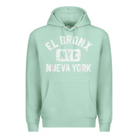 Seafoam el bronx nueva york nyc gym style distressed white print t shirt Premium Hoodie - linhVisuals