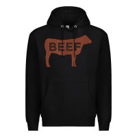 Black beef t shirt, beef cattle shirt Premium Hoodie - linhVisuals