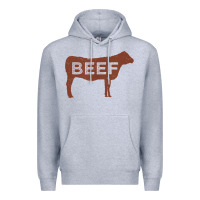 Heather Grey beef t shirt, beef cattle shirt Premium Hoodie - linhVisuals
