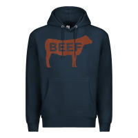 Navy beef t shirt, beef cattle shirt Premium Hoodie - linhVisuals