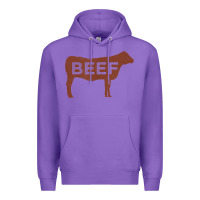 Purple beef t shirt, beef cattle shirt Premium Hoodie - linhVisuals