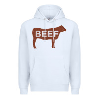 White beef t shirt, beef cattle shirt Premium Hoodie - linhVisuals