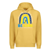 Antique Gold be kind down syndrome awareness blue ribbon rainbow march 21 t shirt Premium Hoodie - linhVisuals