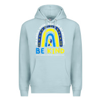 Blue Mist be kind down syndrome awareness blue ribbon rainbow march 21 t shirt Premium Hoodie - linhVisuals