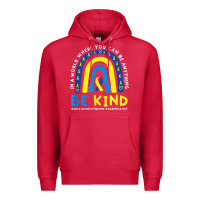 Cardinal be kind down syndrome awareness blue ribbon rainbow march 21 t shirt Premium Hoodie - linhVisuals