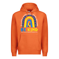 Carrot be kind down syndrome awareness blue ribbon rainbow march 21 t shirt Premium Hoodie - linhVisuals