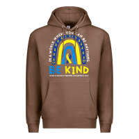 Chestnut be kind down syndrome awareness blue ribbon rainbow march 21 t shirt Premium Hoodie - linhVisuals