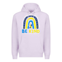 Lilac be kind down syndrome awareness blue ribbon rainbow march 21 t shirt Premium Hoodie - linhVisuals
