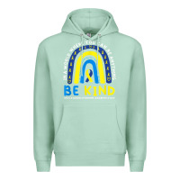 Seafoam be kind down syndrome awareness blue ribbon rainbow march 21 t shirt Premium Hoodie - linhVisuals