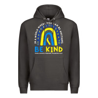 Smoke be kind down syndrome awareness blue ribbon rainbow march 21 t shirt Premium Hoodie - linhVisuals