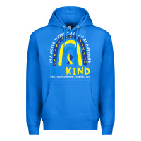 True Royal be kind down syndrome awareness blue ribbon rainbow march 21 t shirt Premium Hoodie - linhVisuals