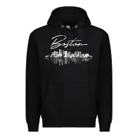 Black boston skyline t shirt for women, men, girls & boys Premium Hoodie - linhVisuals