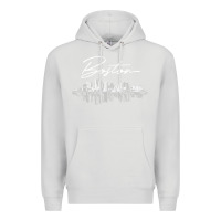Dove Grey boston skyline t shirt for women, men, girls & boys Premium Hoodie - linhVisuals