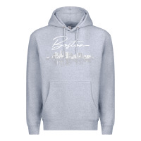 Heather Grey boston skyline t shirt for women, men, girls & boys Premium Hoodie - linhVisuals