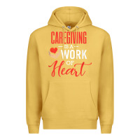 Antique Gold caregiving is a work of heart caregiver gifts for men, women t shirt Premium Hoodie - linhVisuals