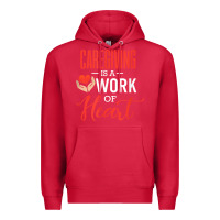 Cardinal caregiving is a work of heart caregiver gifts for men, women t shirt Premium Hoodie - linhVisuals